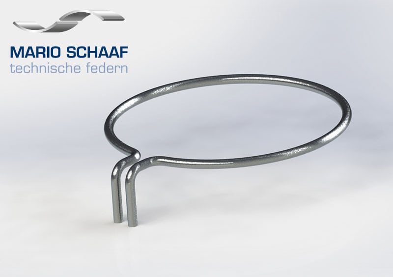 Drahtbiegeteil mit komplexer Geometrie – präzise Formgebung von Schaaf Federn