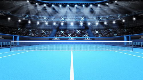 Tennisnetz auf einem Center Court – Schaaf Federn hält Sensoren zur Netzberührung bei Wimbledon